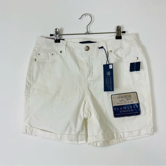 NWT Bandolino Women's Mandie Short, Size 6 P, Perfect Fit Shorts Stretch White - Picture 3 of 10
